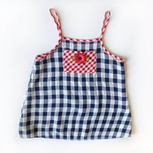 Vintage 1990's Kids / Baby Gingham Tunic Dress 4T